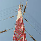Mạng lưới 55m Liên lạc điện Guyed Mast Tháp thép có thể tùy chỉnh và thép kết cấu hợp kim
