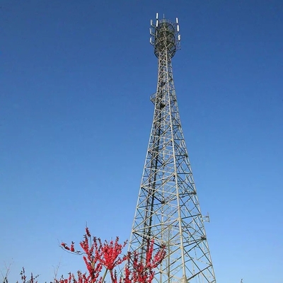 Bên trong Bậc thang 45m Tháp lưới truyền động ba chân 120km / H Đứng tự do